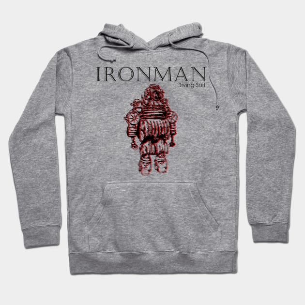 ironman diving suit Hoodie by Visualoctane 